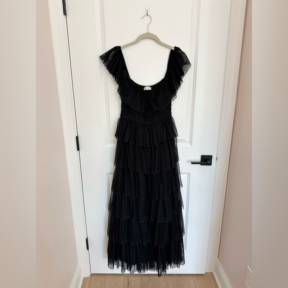 Petal & Pup Tulle Black Tiered Dress